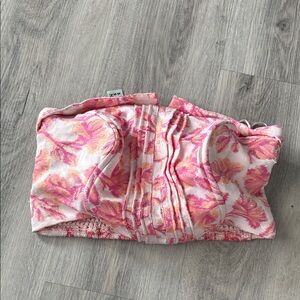 Japna Pink Floral crop top size medium NWT